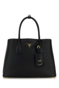 Prada Women Black Leather Small Double Handbag