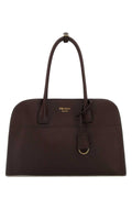Prada Women Aubergine Leather Medium Shopping Bag