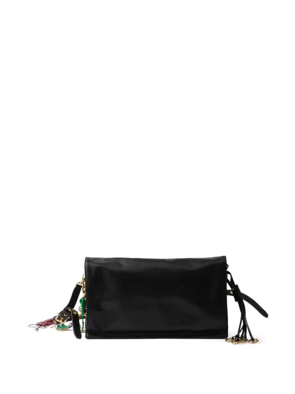 Prada Women Prada Soft Sound Large Leather Shoulder Bag With Charms