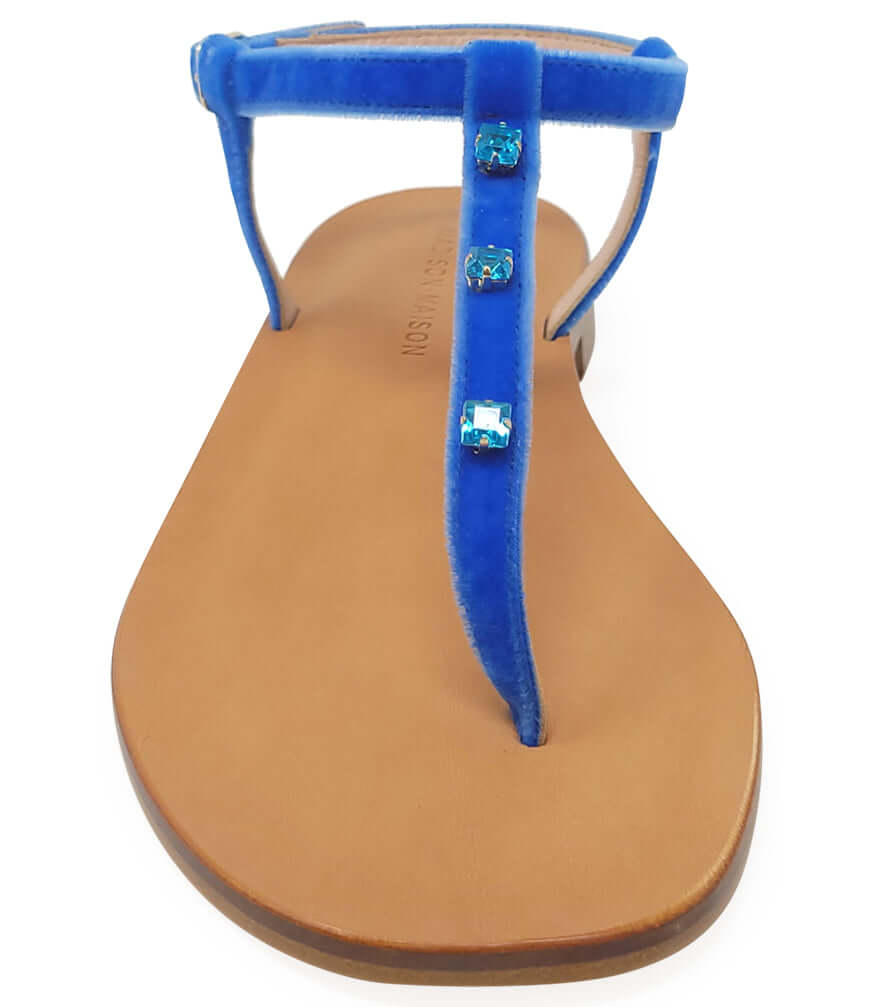 Corn Blue Jeweled Thong