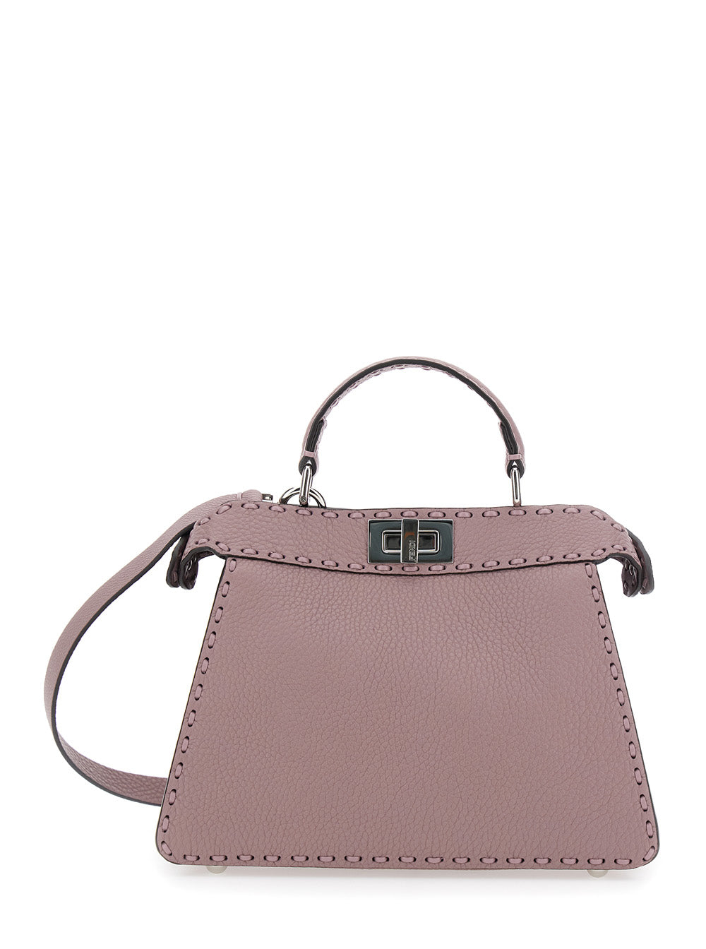 Fendi Women 'Peekaboo Iseeu Small' Pink Handbag With Shoulder Strap In Leather Woman