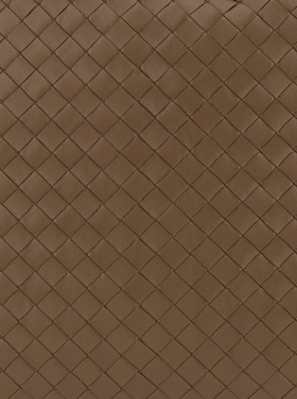 Bottega Veneta Women 'Hop Large' Brown Shoulder Bag With All-Over Intreccio Motif In Leather Woman