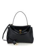 Balenciaga Women 'Rodeo' Black Handbag With Removable Shoulder Strap In Leather Woman