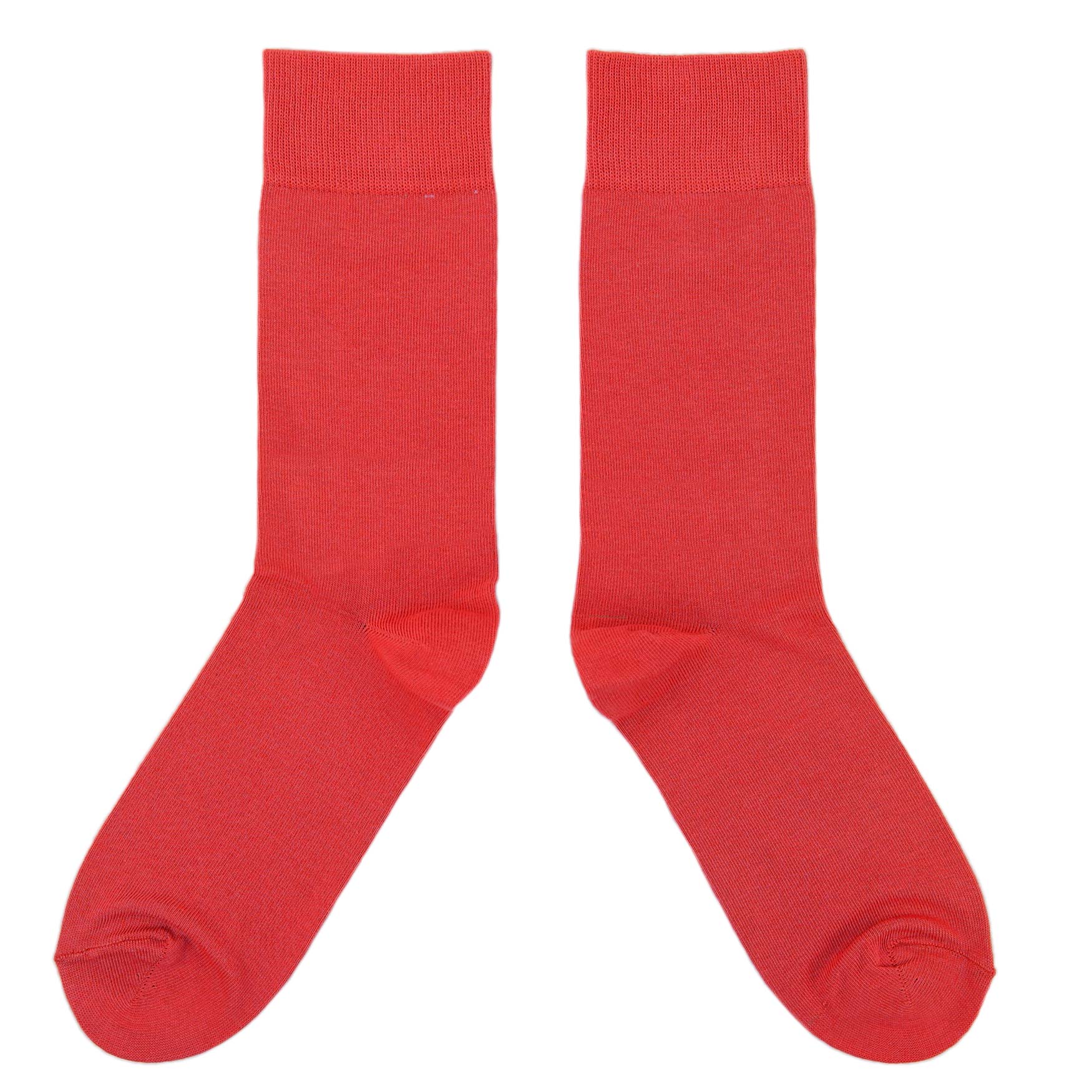 Red Solid Color Men's Dress Socks