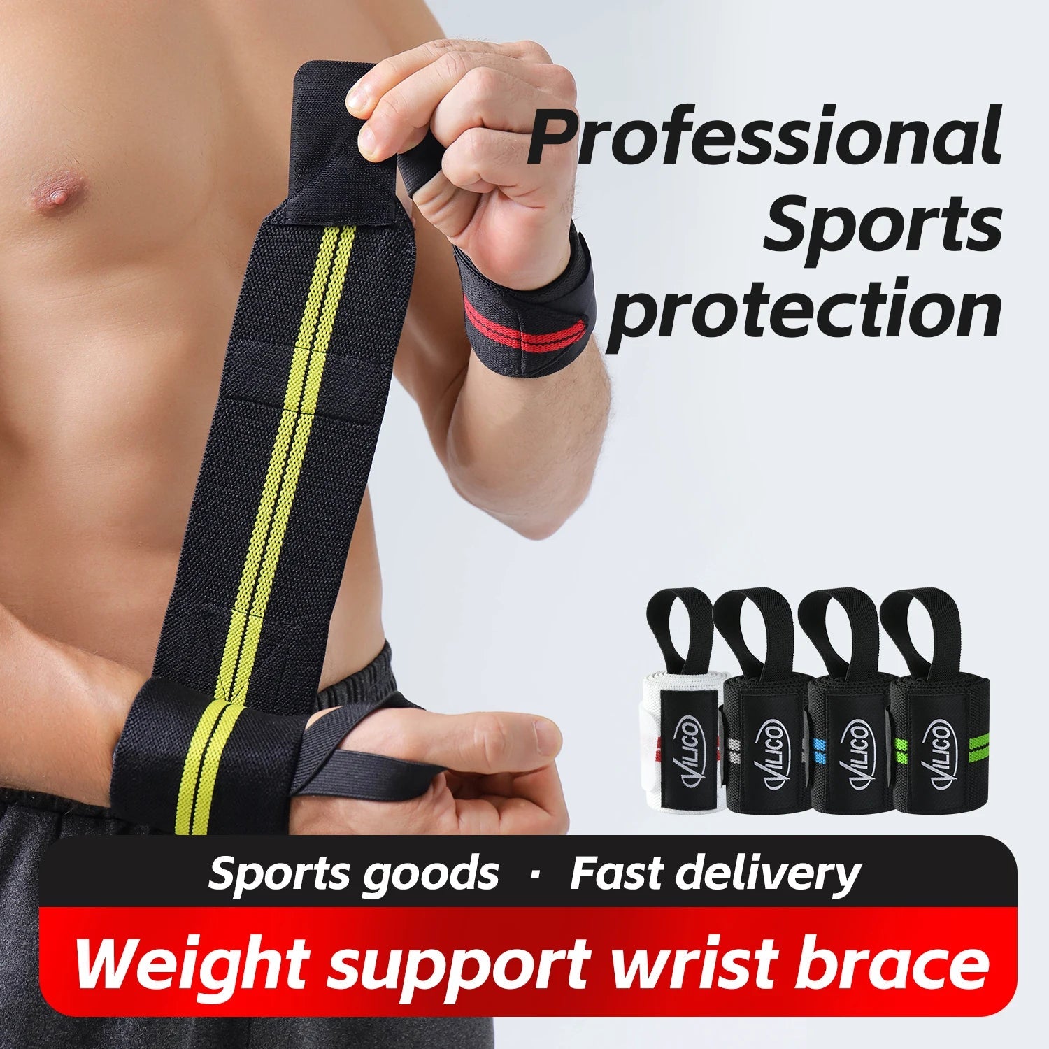 Fitness Strap Wrist Protector Sports Wrist Protector Joint Cover Elastic Bandage Power Band