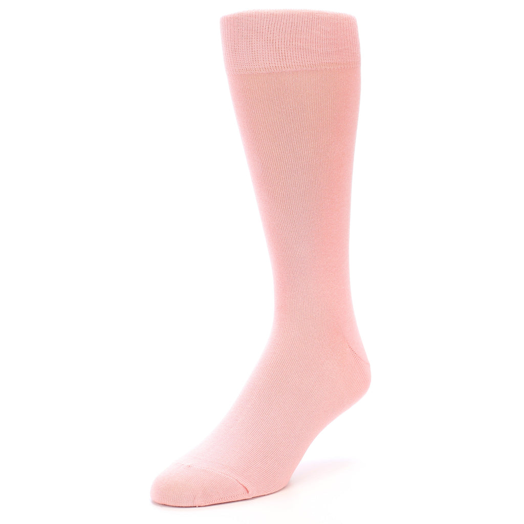 Blossom Pink Solid Color Men's Dress Socks