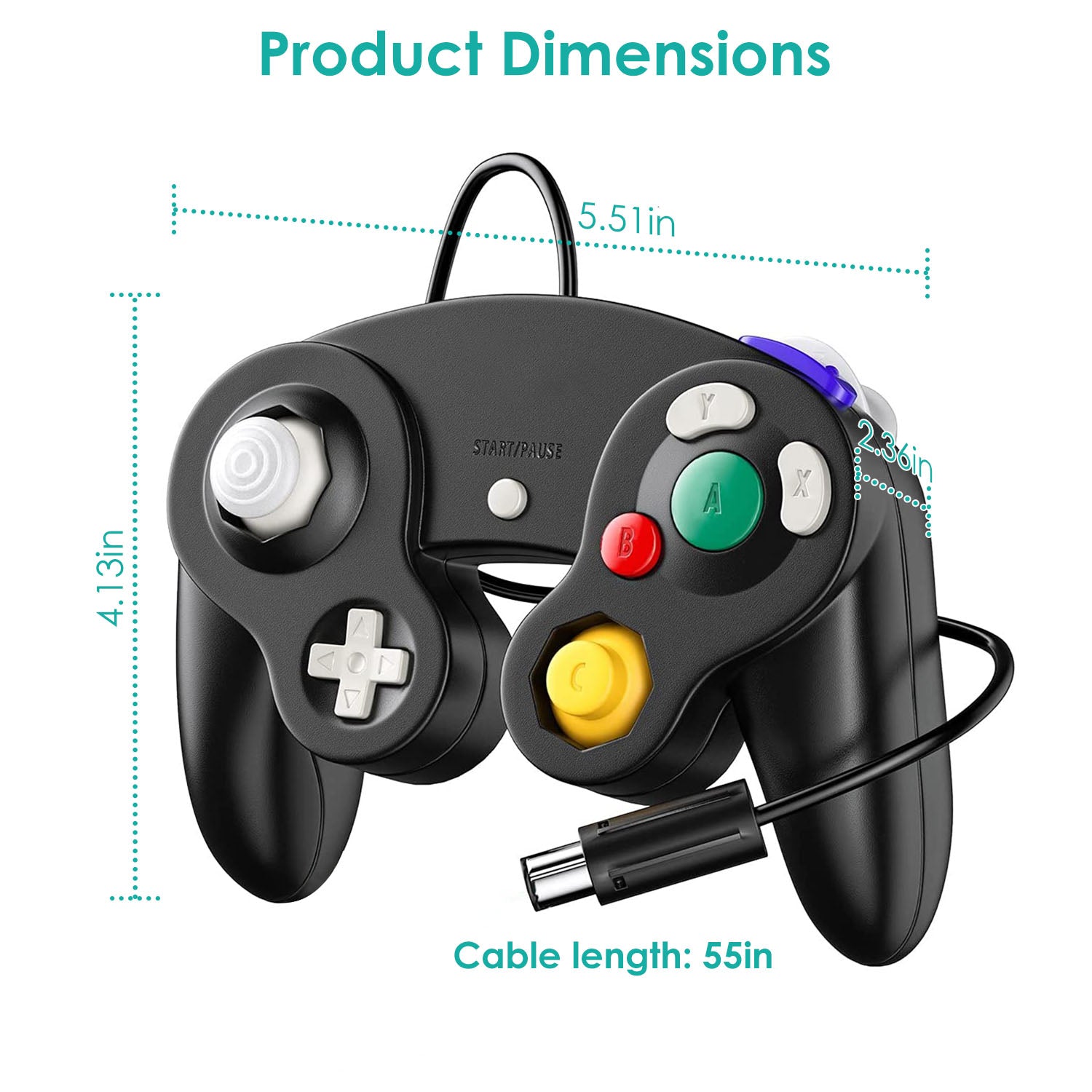 GBruno Shock Wired Game Controller Gamepad