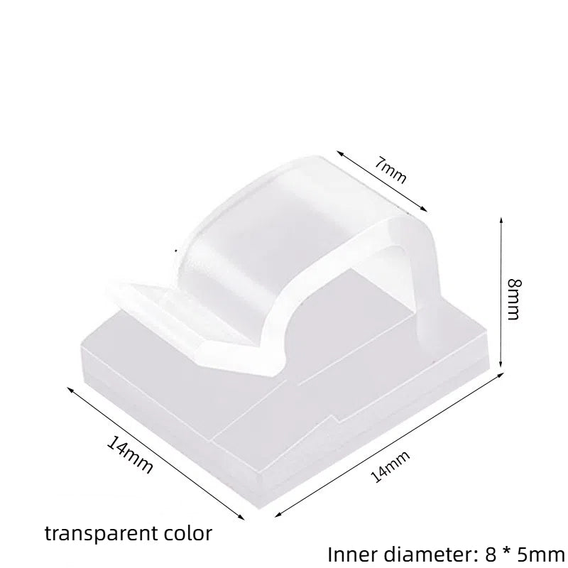 Wire fixing clip adhesive R-type wiring buckle for cable storage without punching holes bundle wire compression clip