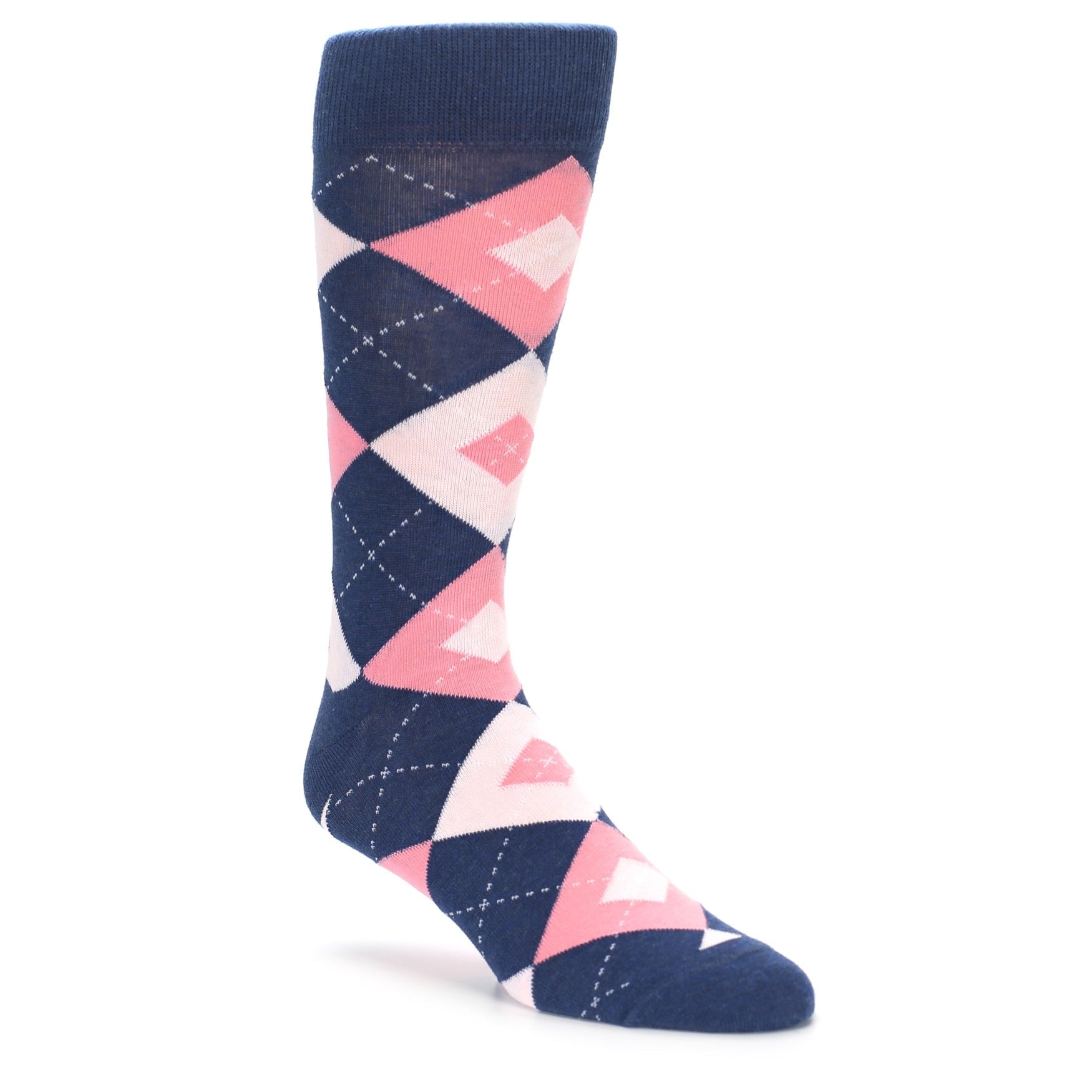 Heathered Navy Men's Argyle Dress Socks Gift Box 3 Pack