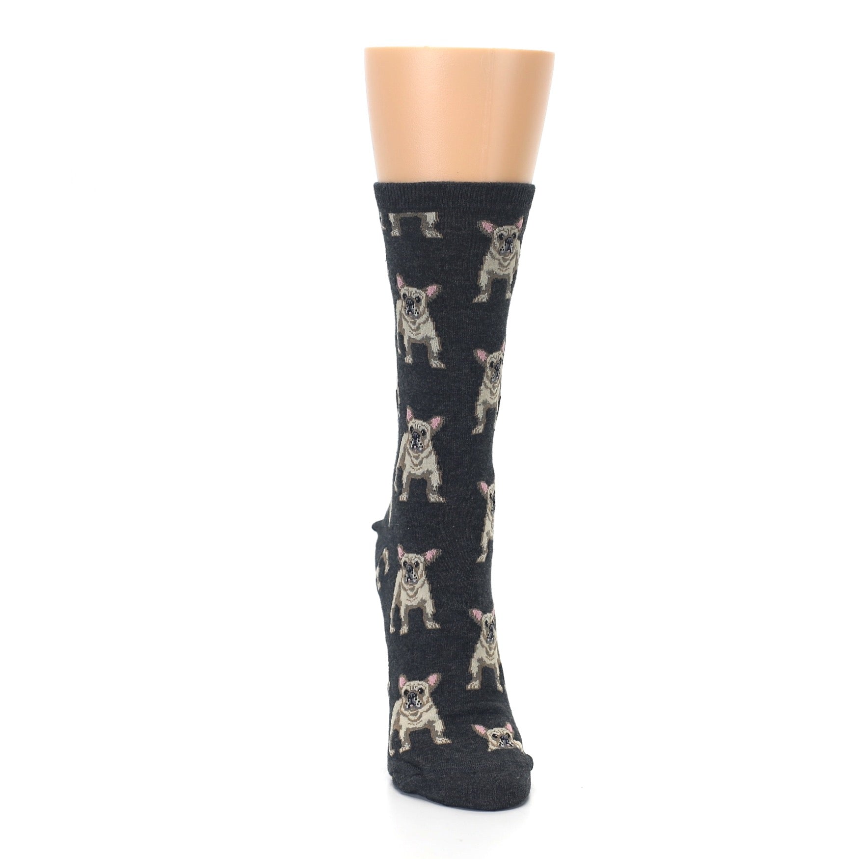 Heather Gray Frenchie Socks - Women's Novelty Socks