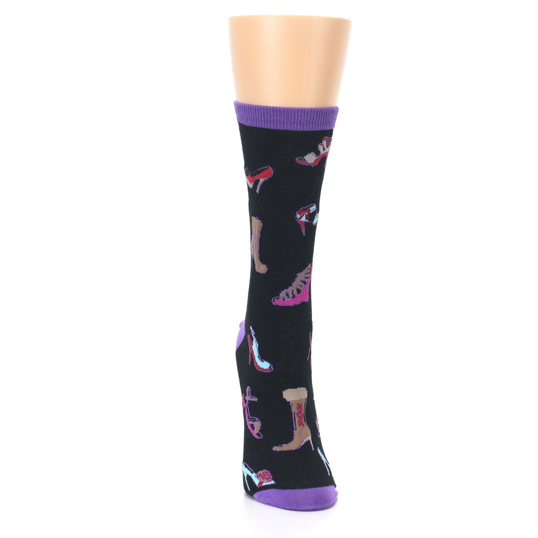 Black Multi Boots and Shoes Socks - Women's Novelty Socks