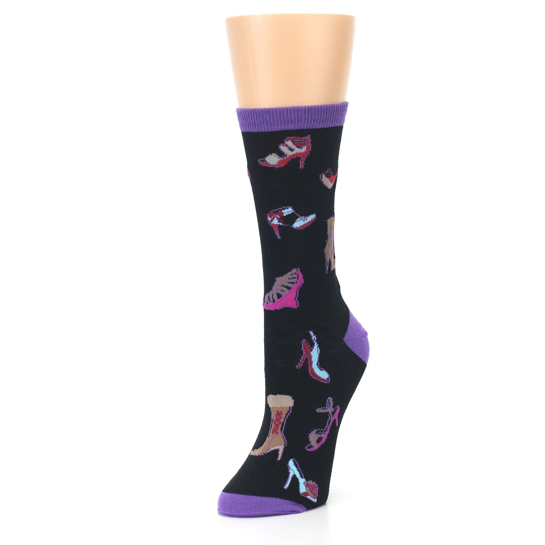 Black Multi Boots and Shoes Socks - Women's Novelty Socks