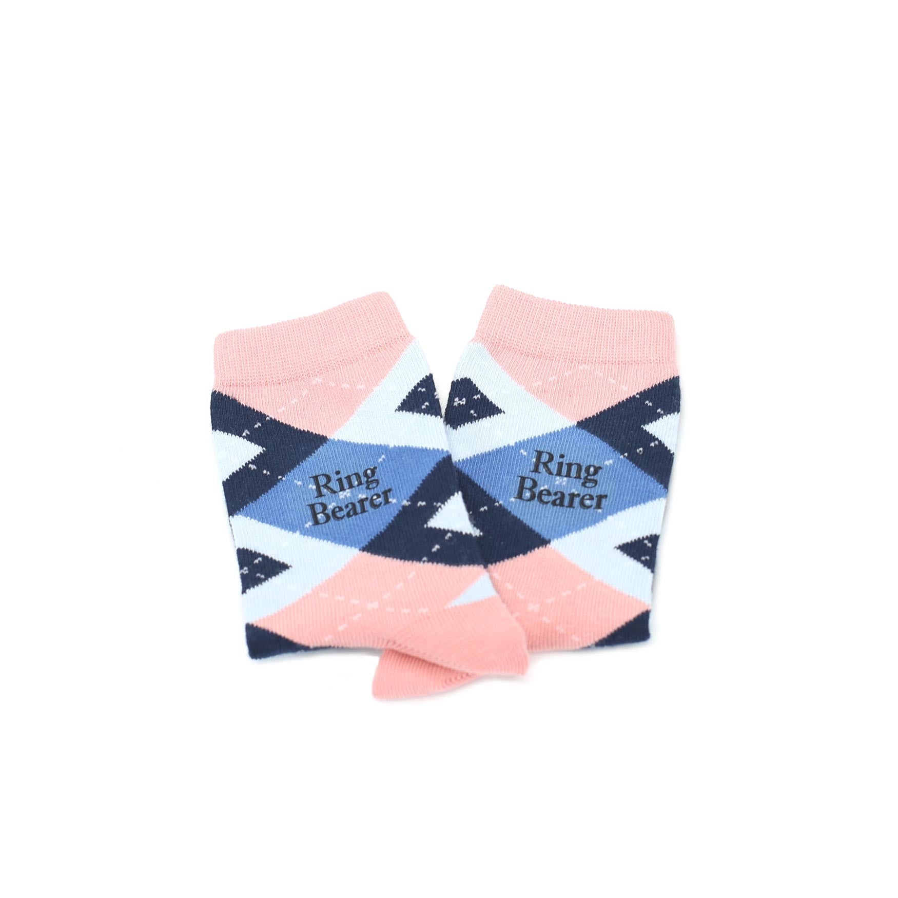 Pink Blue Junior Groomsmen Kid's Dress Socks