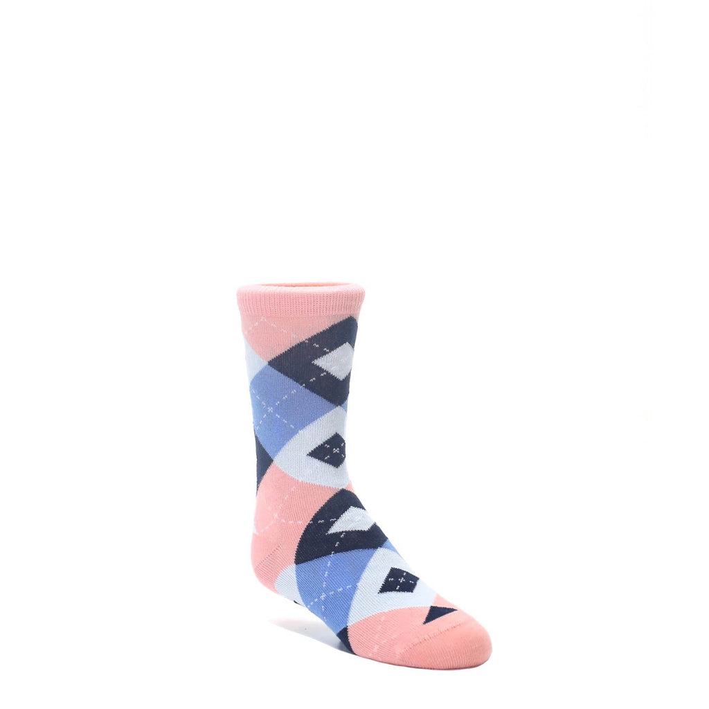 Pink Blue Junior Groomsmen Kid's Dress Socks