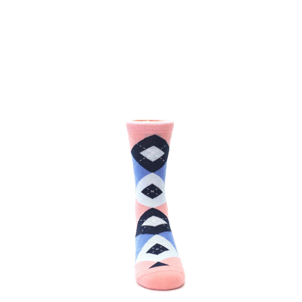 Pink Blue Junior Groomsmen Kid's Dress Socks