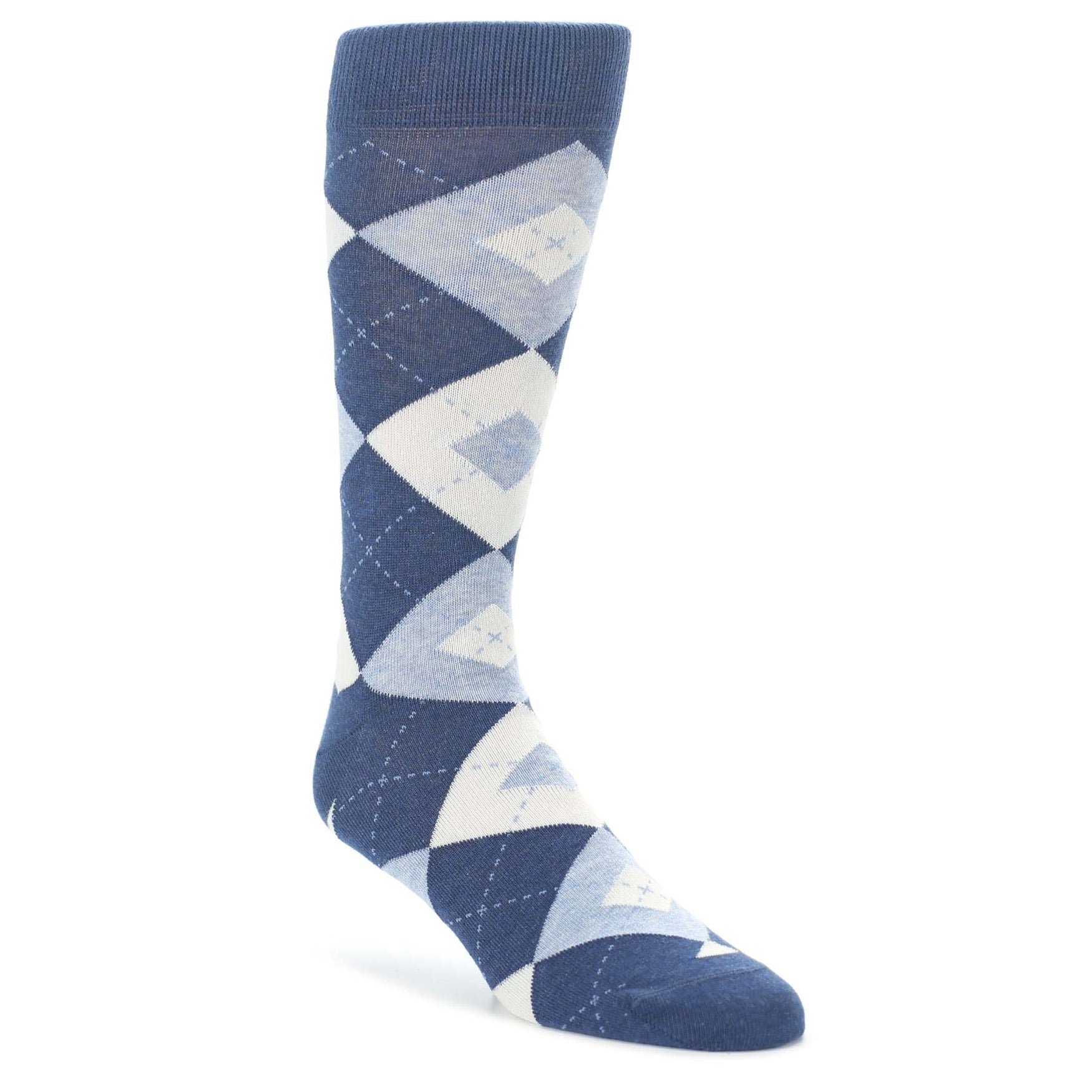 Heathered Navy Men's Argyle Dress Socks Gift Box 3 Pack