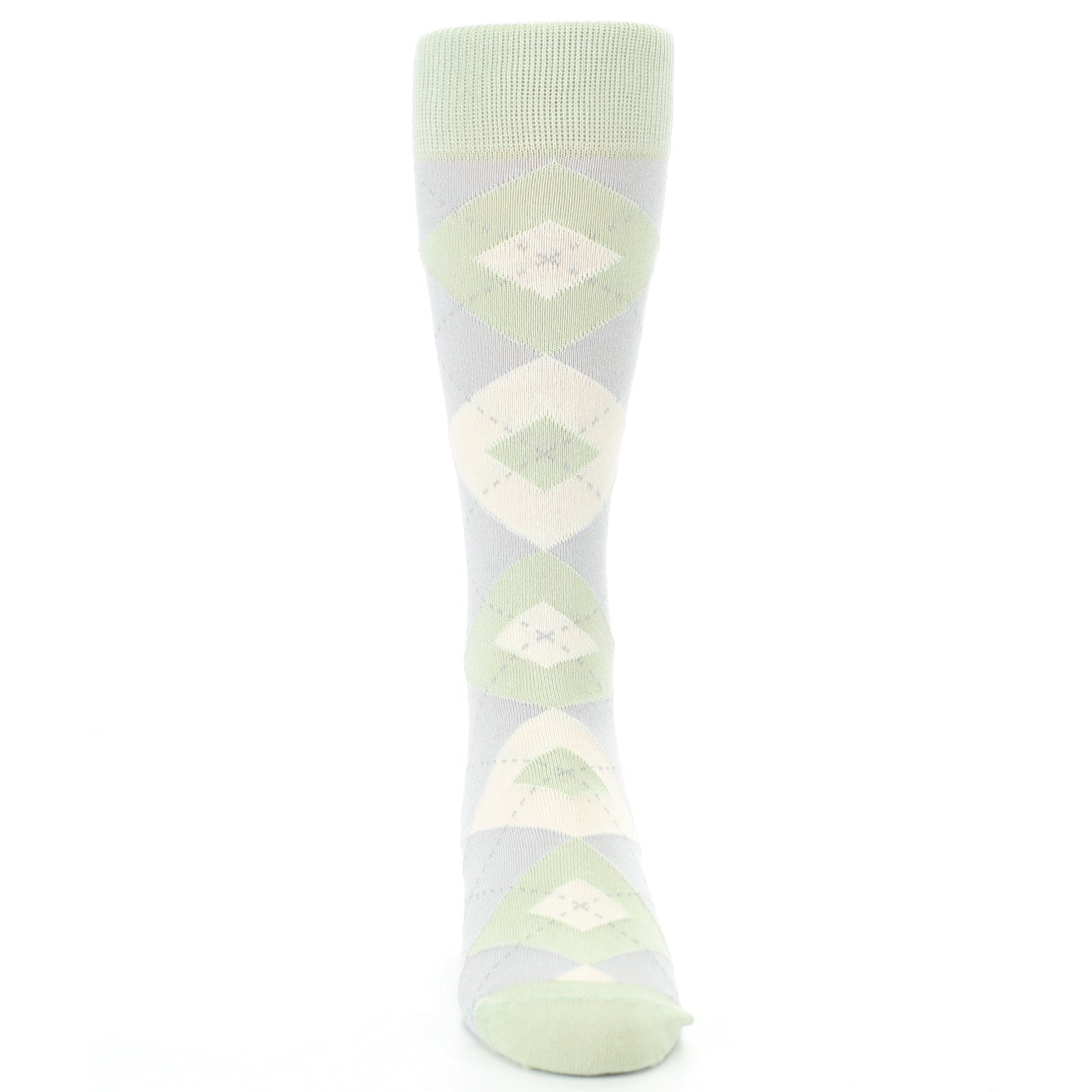 Sage Meadow Gray Argyle Men's Dress Socks