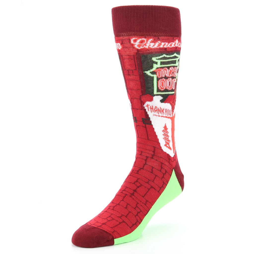 Chinese Take-Out Socks - Men's Novelty Dress Socks