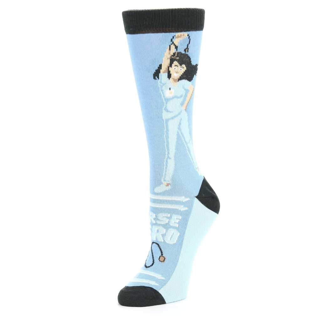 Blue Nurse Socks - Women's Novelty Socks