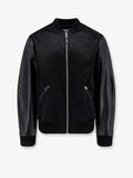 Givenchy Men Cotton And Nylon Jacket With Leather Sleeves