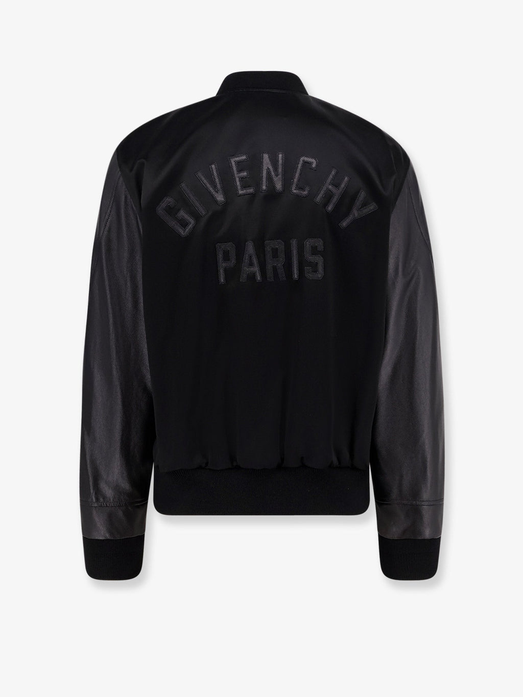Givenchy Men Cotton And Nylon Jacket With Leather Sleeves