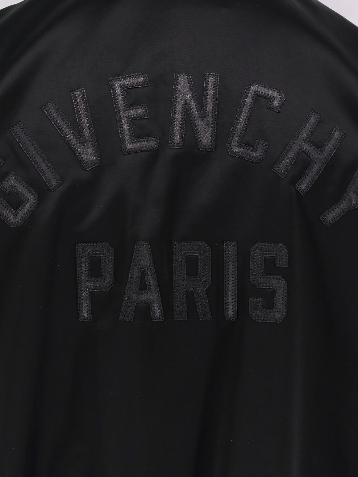 Givenchy Men Cotton And Nylon Jacket With Leather Sleeves