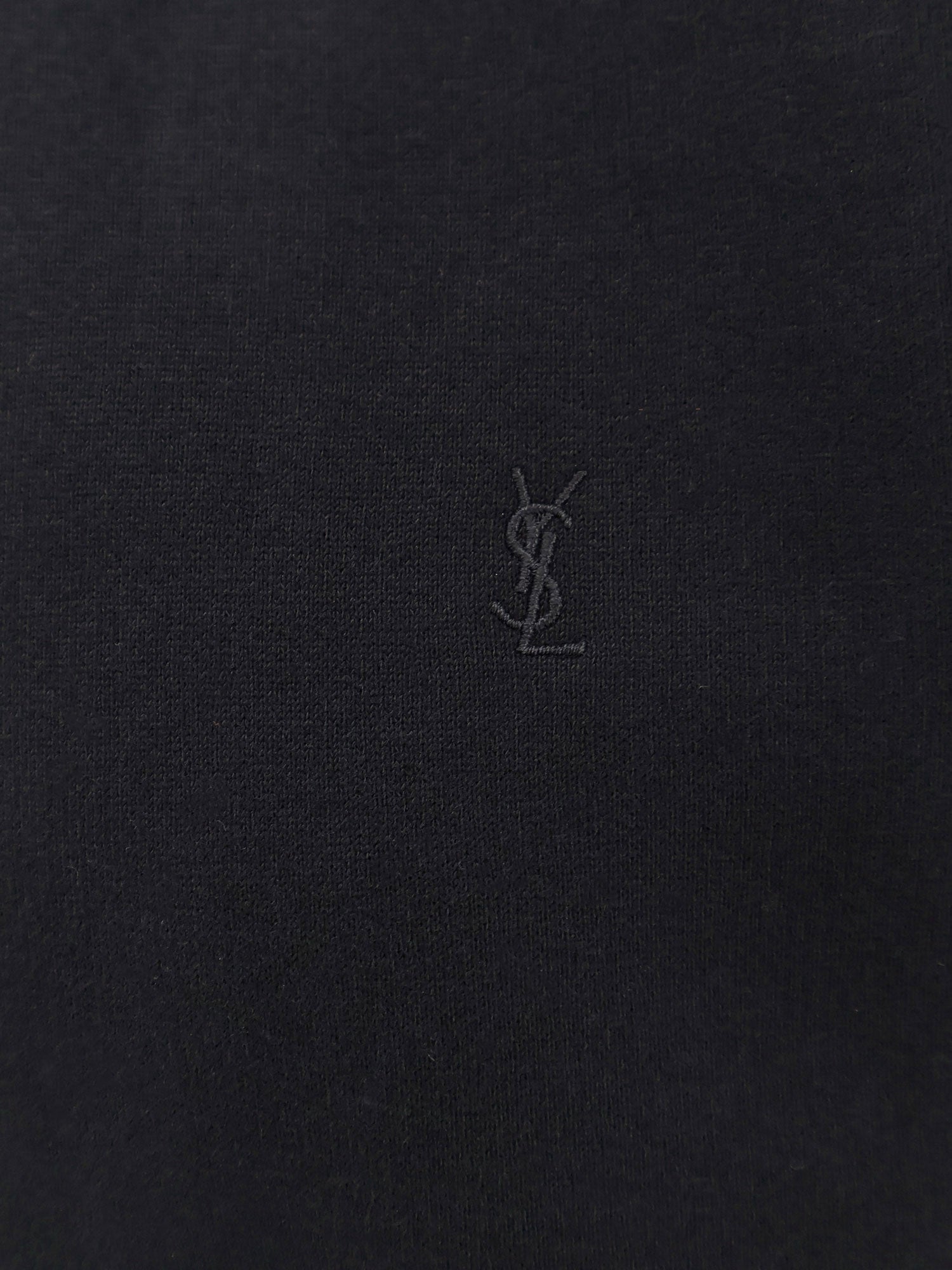 Saint Laurent Women Certified Cotton Sweatshirt With Cassandre Embroidery