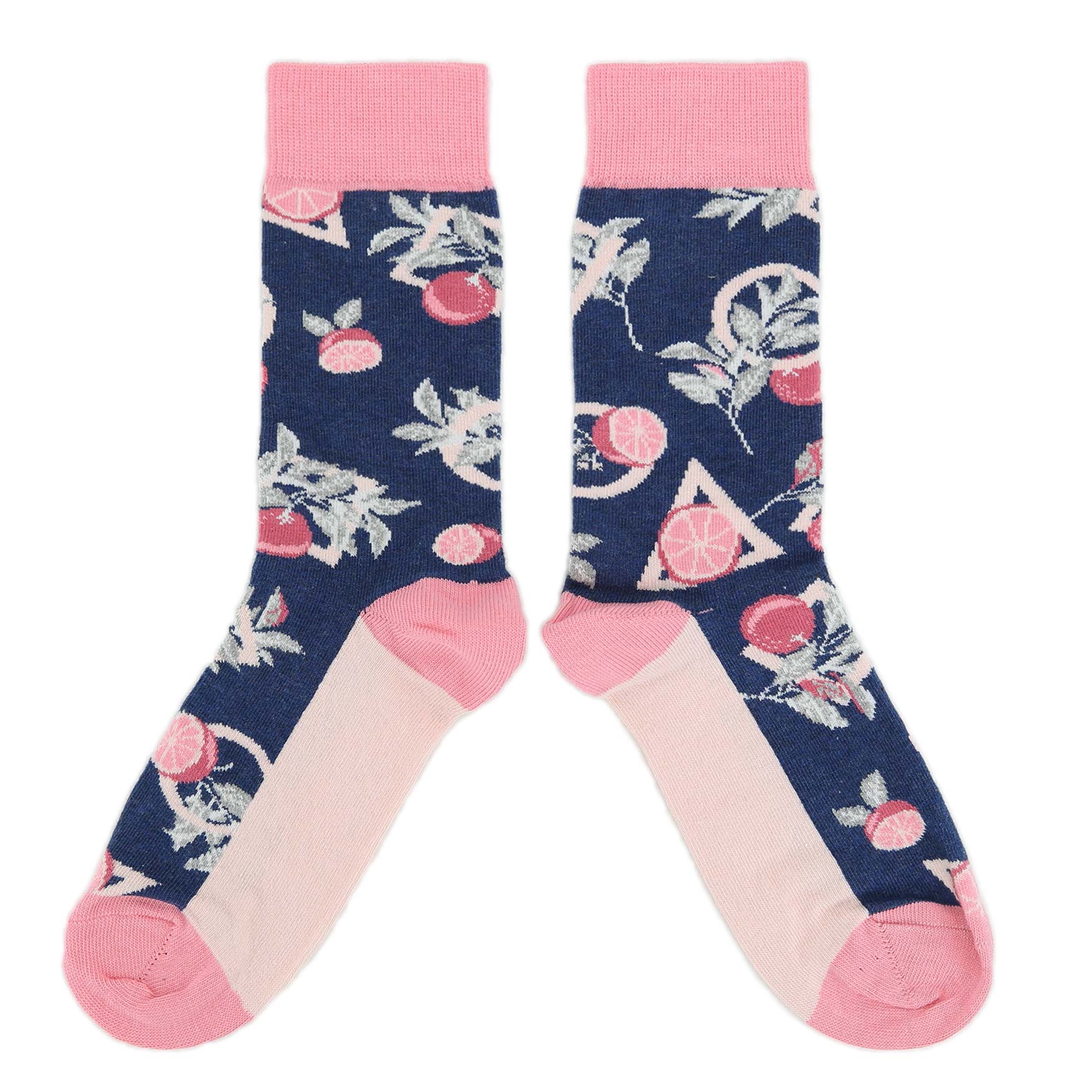 Pink Fruit Grapefruit Women's Dress Socks