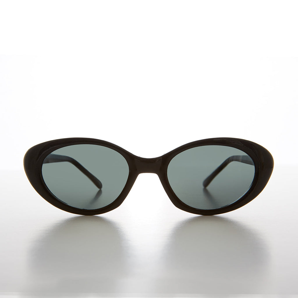 Oval Black Cat Eye Vintage 90s Sunglass - Fanny