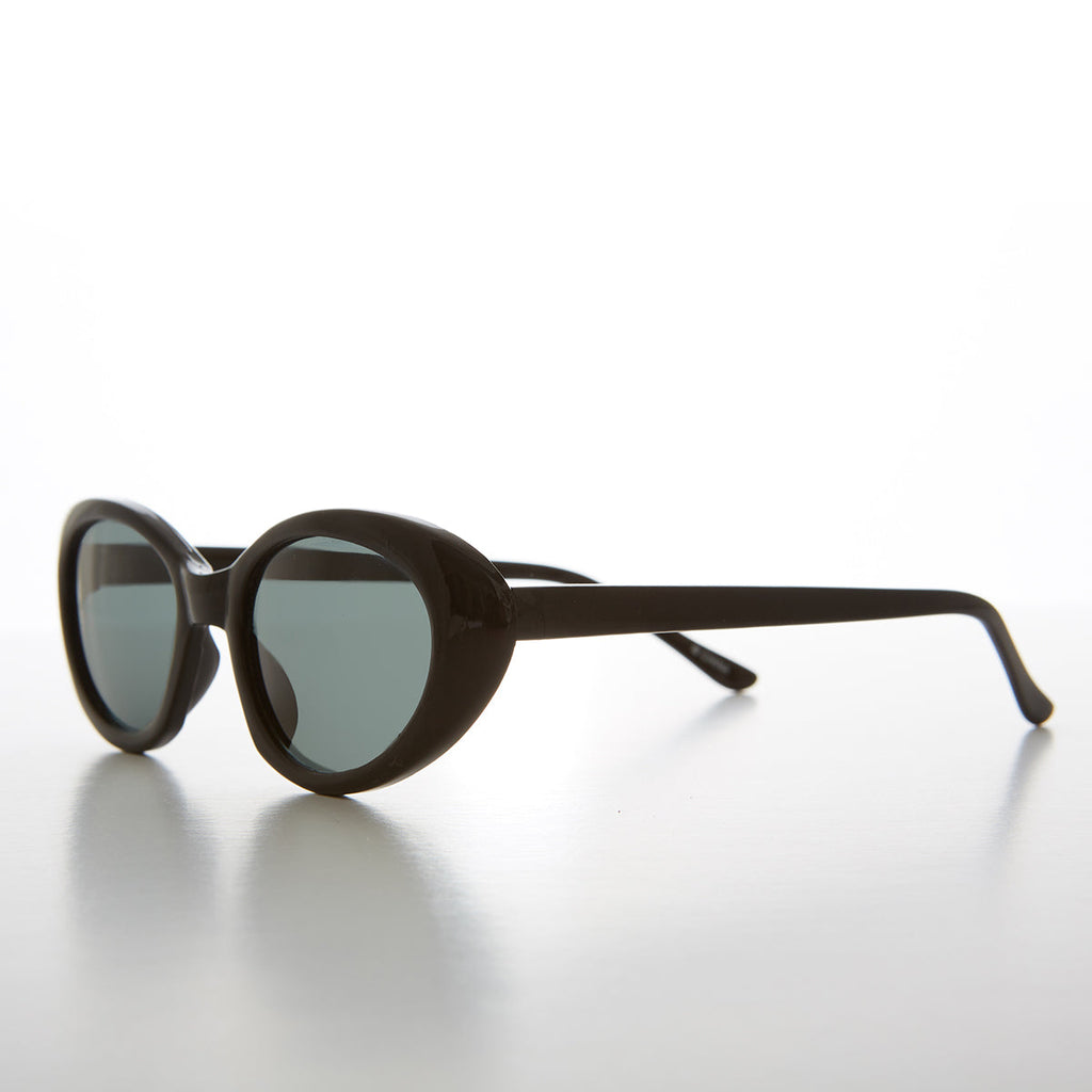 Oval Black Cat Eye Vintage 90s Sunglass - Fanny