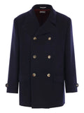 Brunello Cucinelli Men Double-Breasted Wool Coat