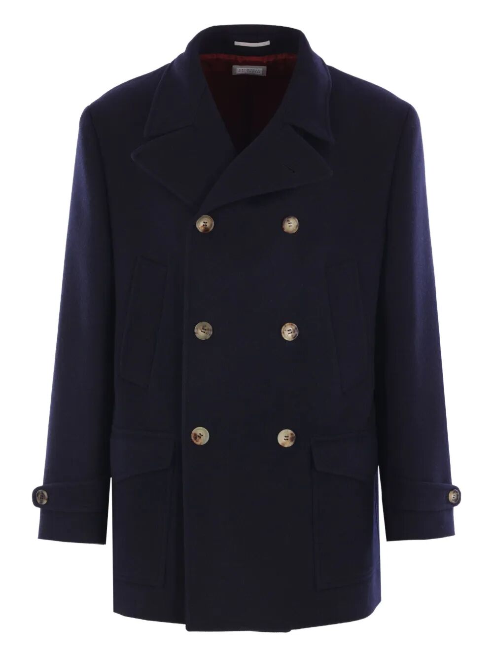Brunello Cucinelli Men Double-Breasted Wool Coat