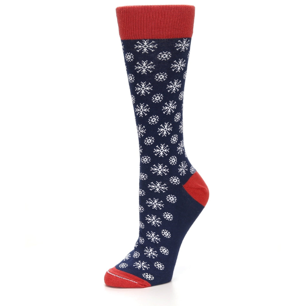 Holiday Snowflake Socks - USA Made - Women's Novelty Socks