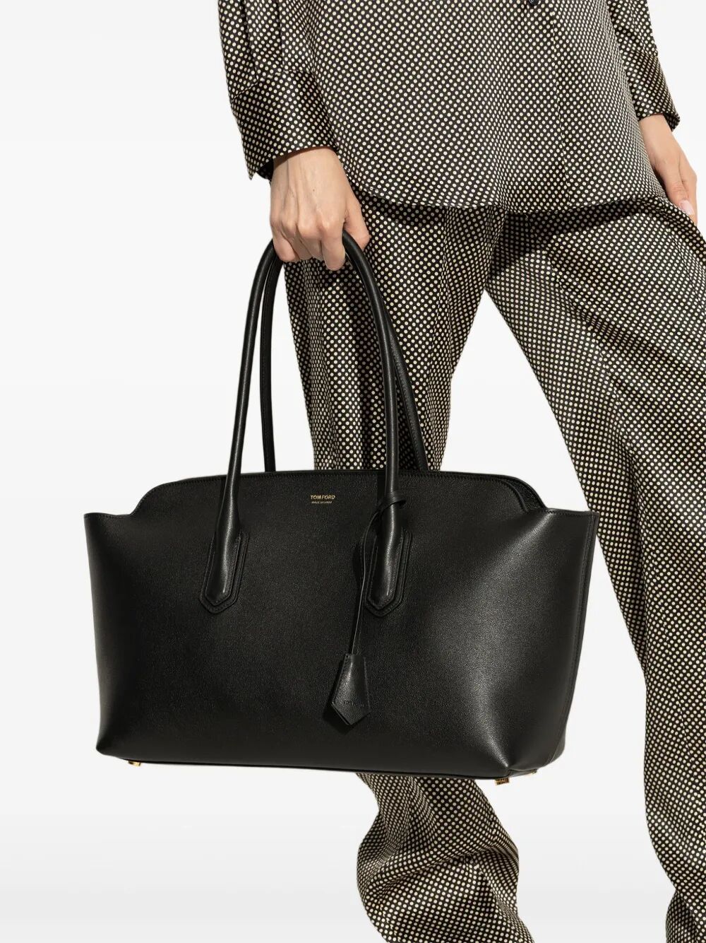 Tom Ford Women Natural Grain Leather Large Shoulder Bag