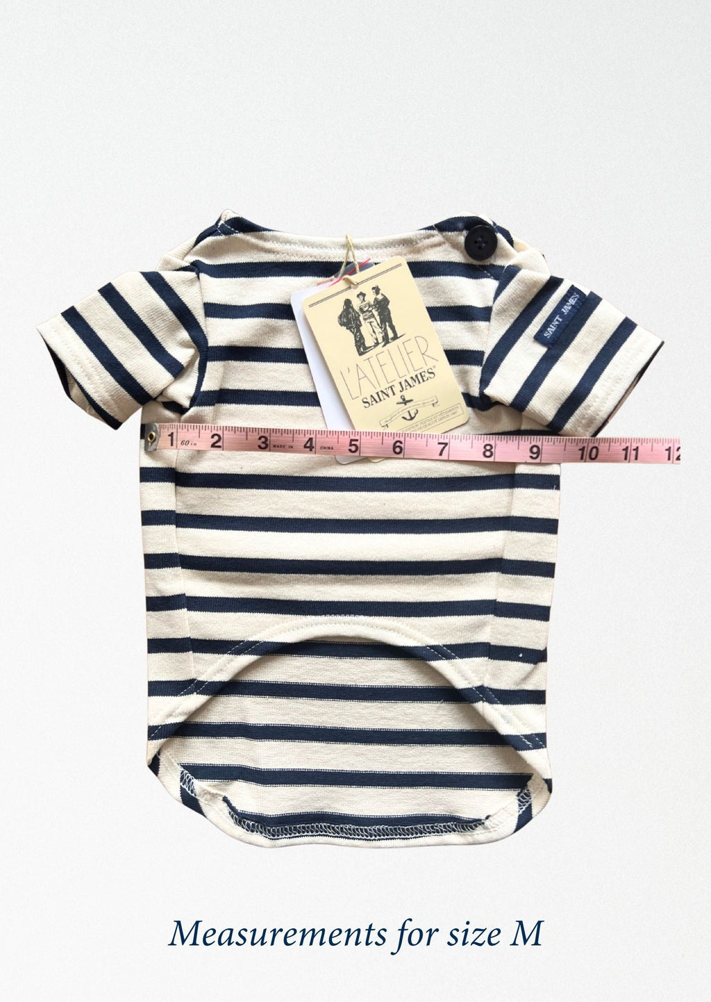 PARISIAN PUP SHIRT - Authentic Breton Shirt for Dog | Heavyweight Cotton (ECRU / NAVY)