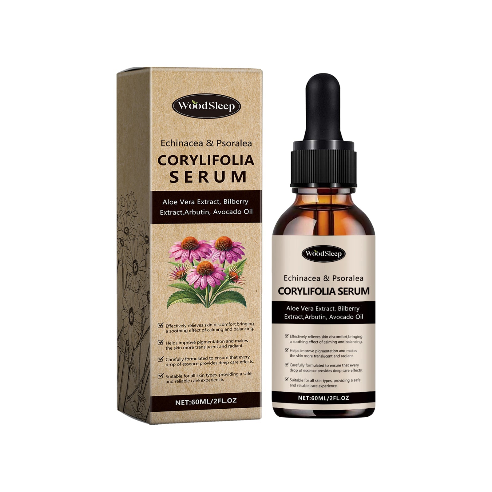 Echinacea Skin Soothing Serum Improves Skin, Reduces Redness And Soothes Discomfort