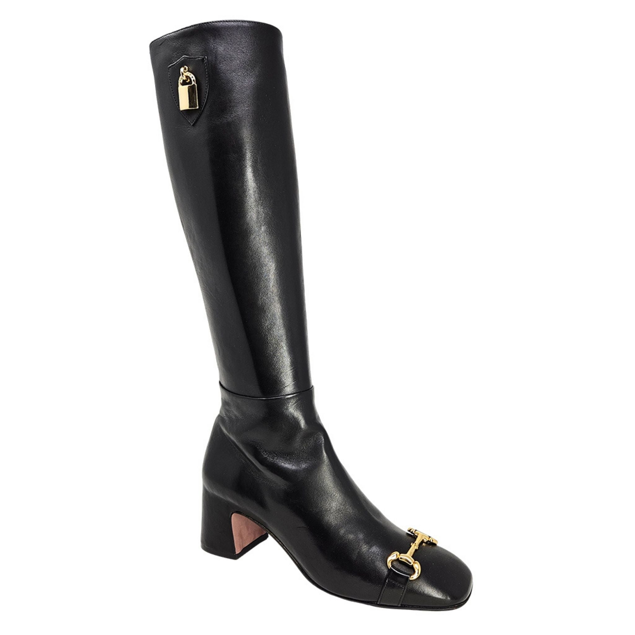 Black Tall Lock Boot