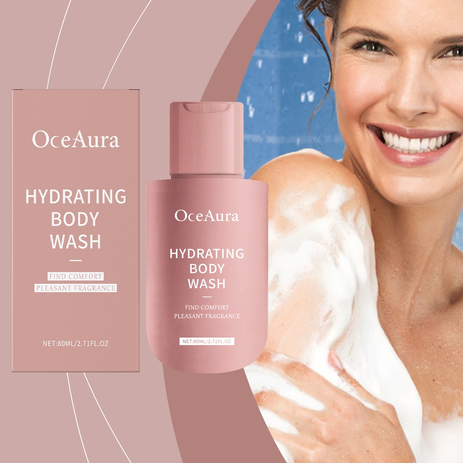 Oceaura Soothing Body Wash Shower Gel Fragrance Gentle Refreshing Moisturizing Body Wash