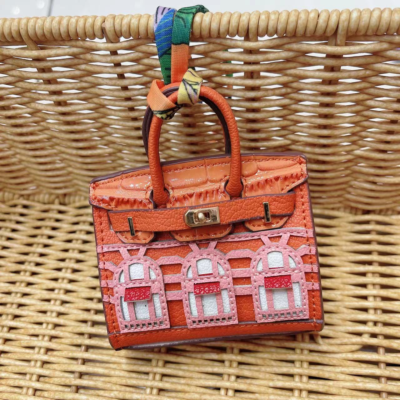 Small house bag mini window pendant headphone bag lipstick car key backpack backpack decoration