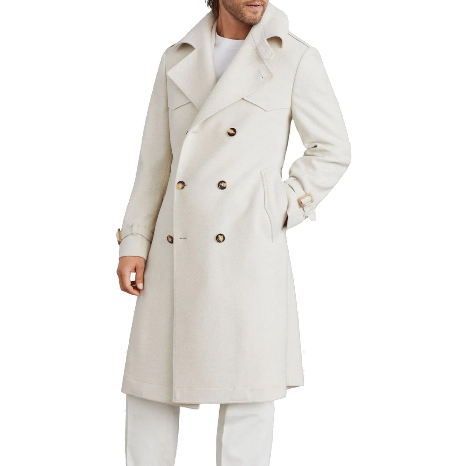 Brunello Cucinelli Wool Trench Coat Men