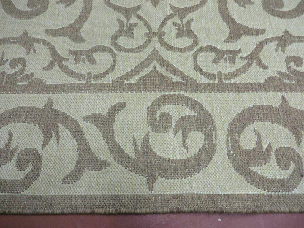 5' X 7' Machine Made Natural Fiber Jute Kilim Two Sided Rug Carpet Flat Weave Contemporary Design