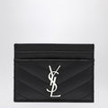Saint Laurent Cassandre Card Holder Black Women