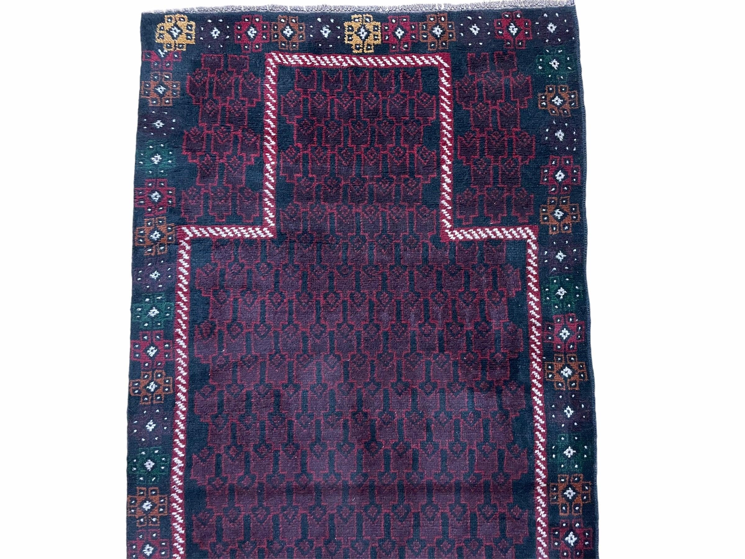 3 X 5 Vintage Handmade Tribal Wool Rug Baluchi Rug Afghan Rug Balouch Rug 3x4.7