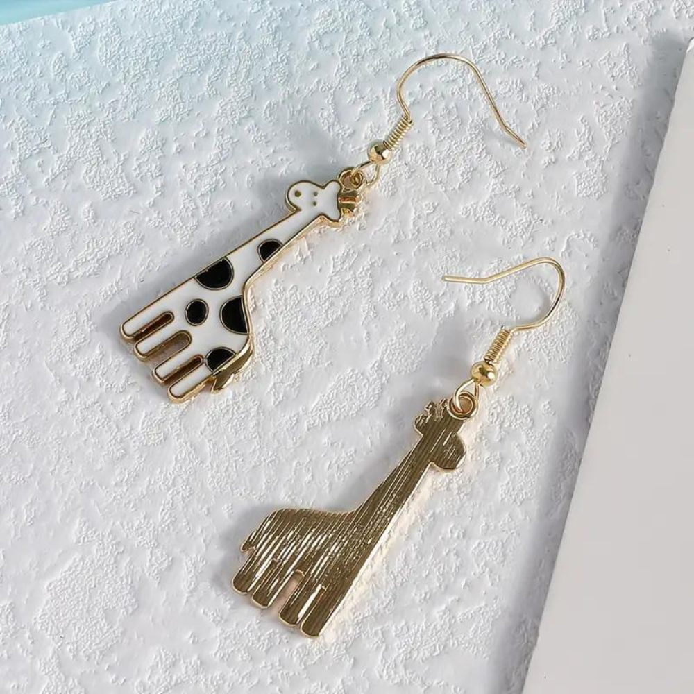 GIRAFFE DANGLING EARRINGS (PAIR)
