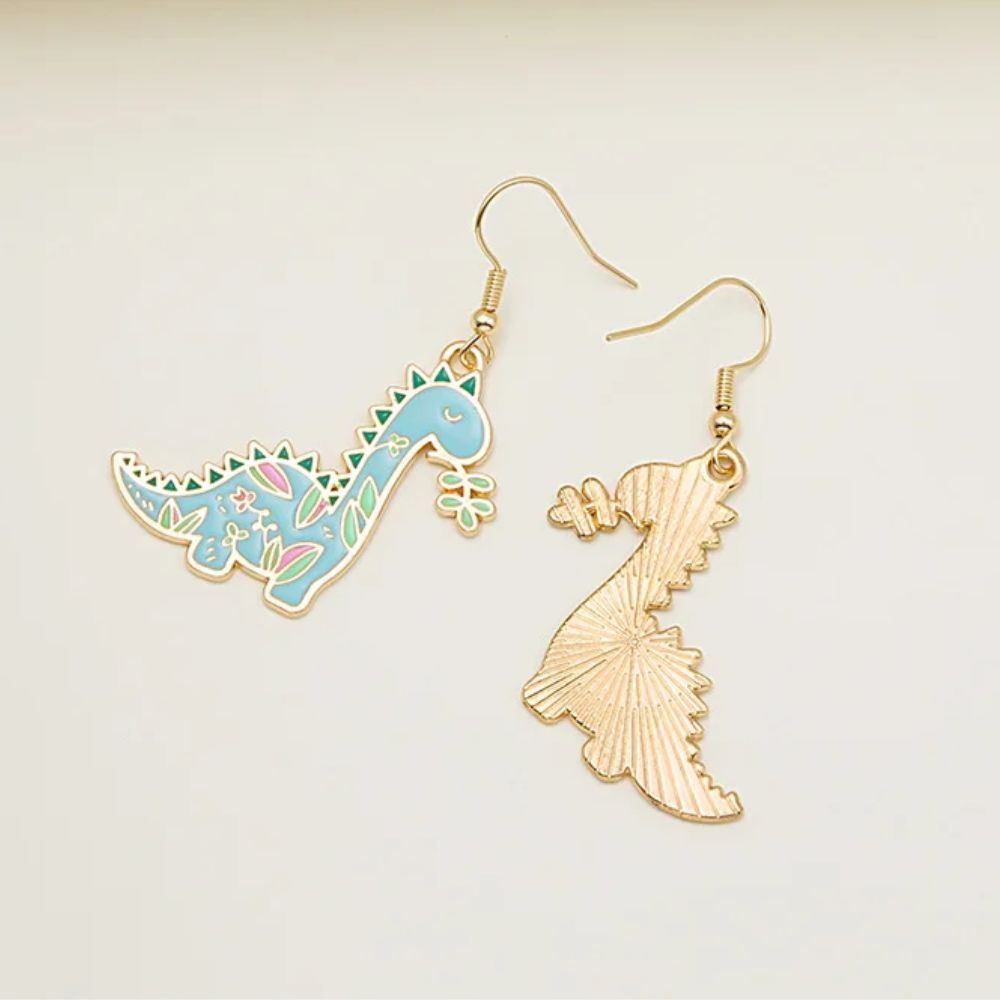 BLUE DINO EARRINGS (PAIR)