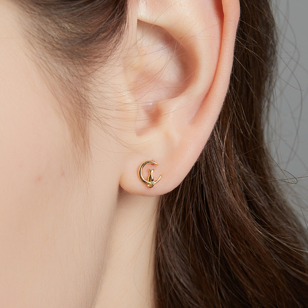 MOON CAT EARRINGS (PAIR)