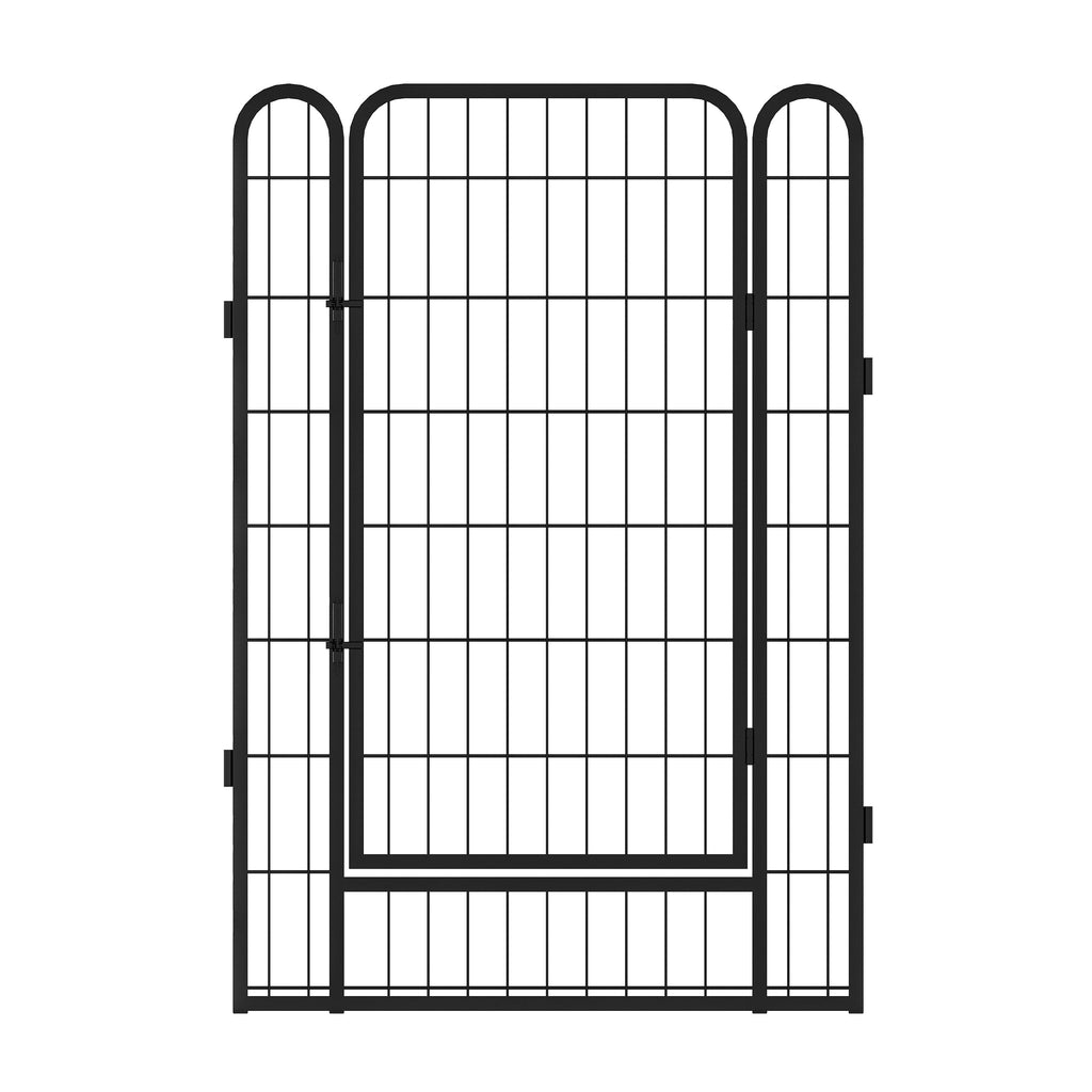 16 Panels Heavy-Duty Metal Playpen with Door, 39.37' H Dog Fence Pet Exercise Pen for Outdoor, Indoor