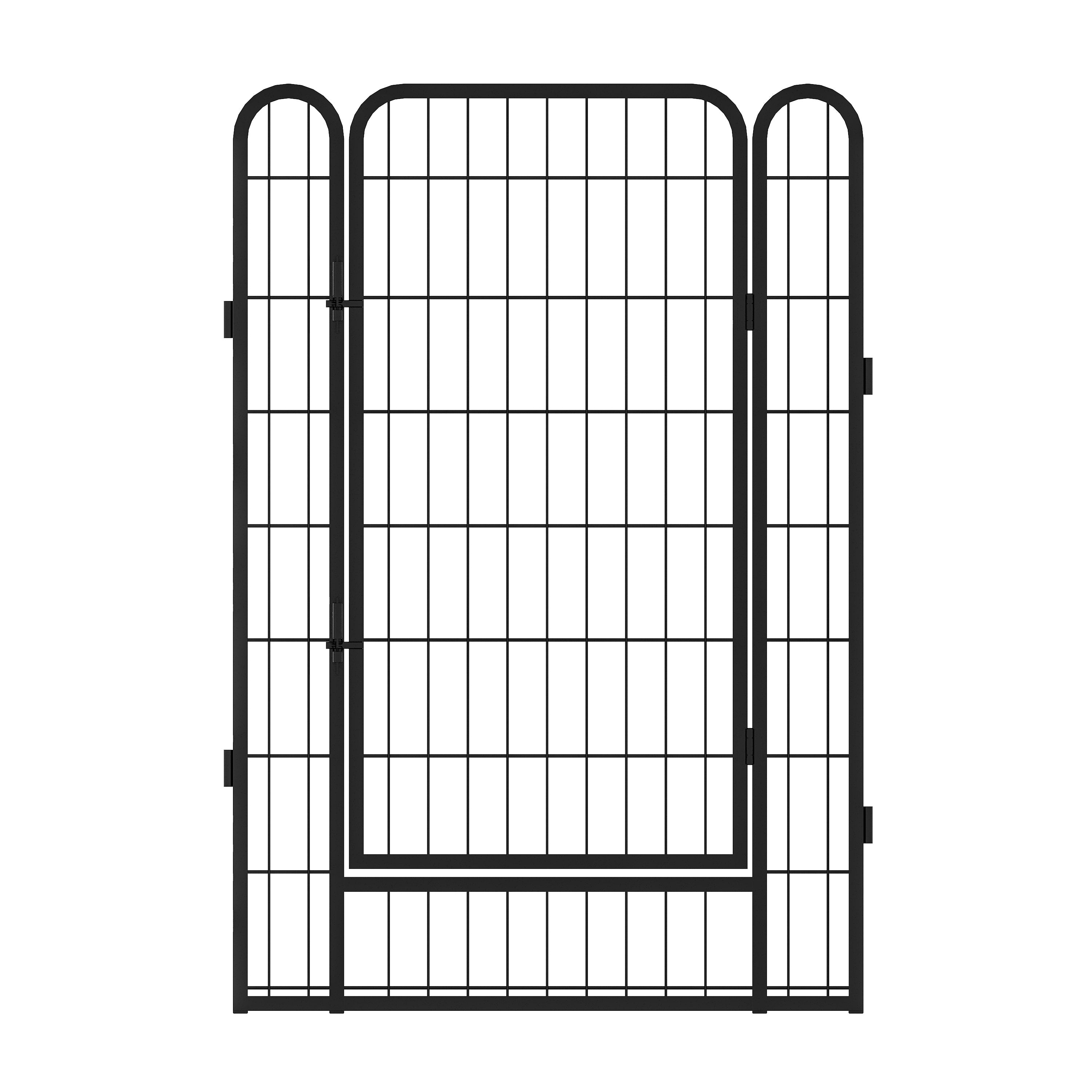16 Panels Heavy-Duty Metal Playpen with Door, 39.37' H Dog Fence Pet Exercise Pen for Outdoor, Indoor
