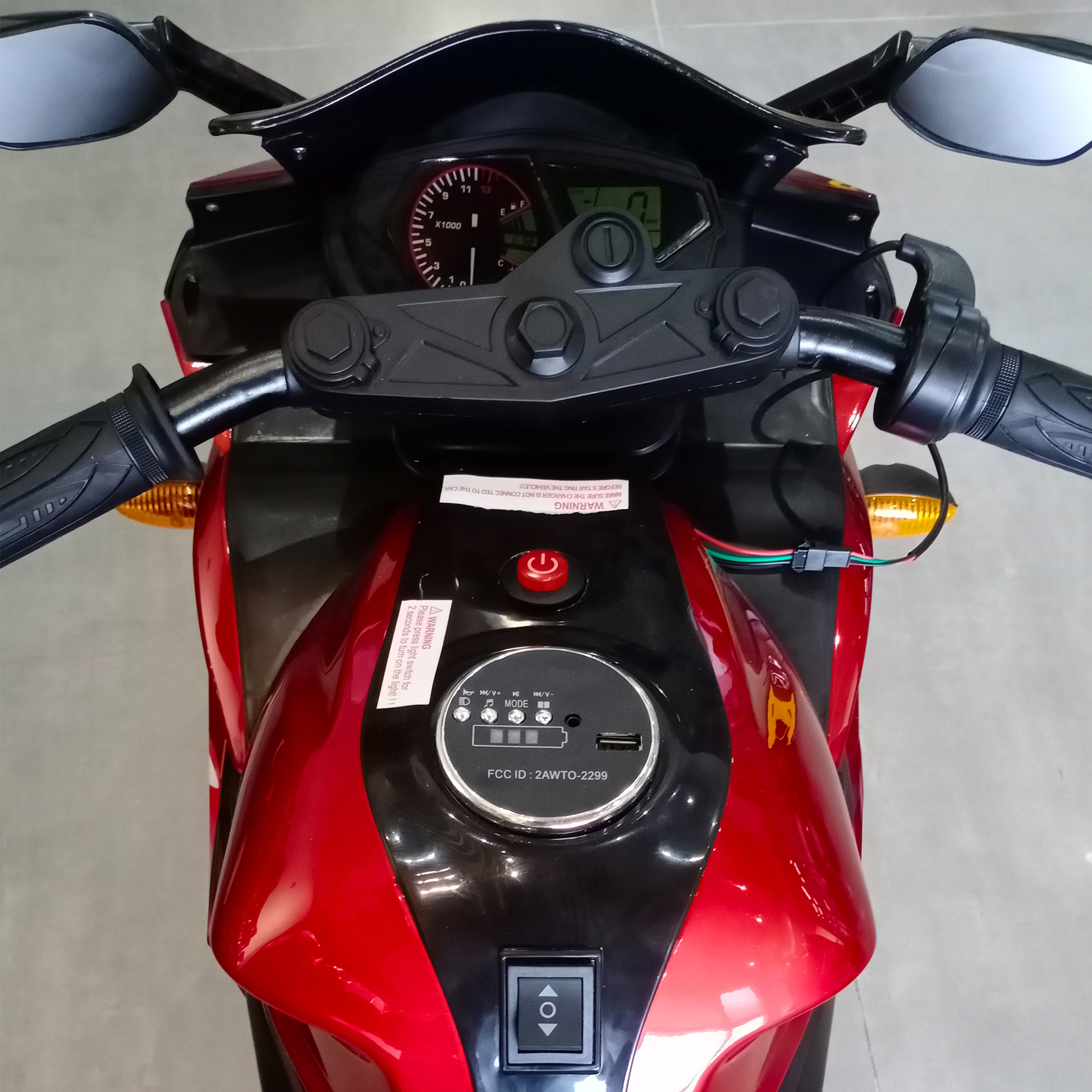 Kids 12V Motorcycle with Training Wheels, Manual Throttle, and Lighting Wheels for Boys and Girls Ages 3-6