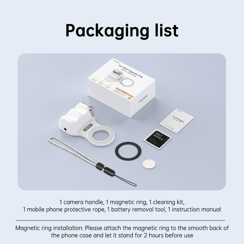 MagSafe Compatible Fun Photography Grip: MFi Certified Wireless Bluetooth Stabilizer for Shake-Free Shooting